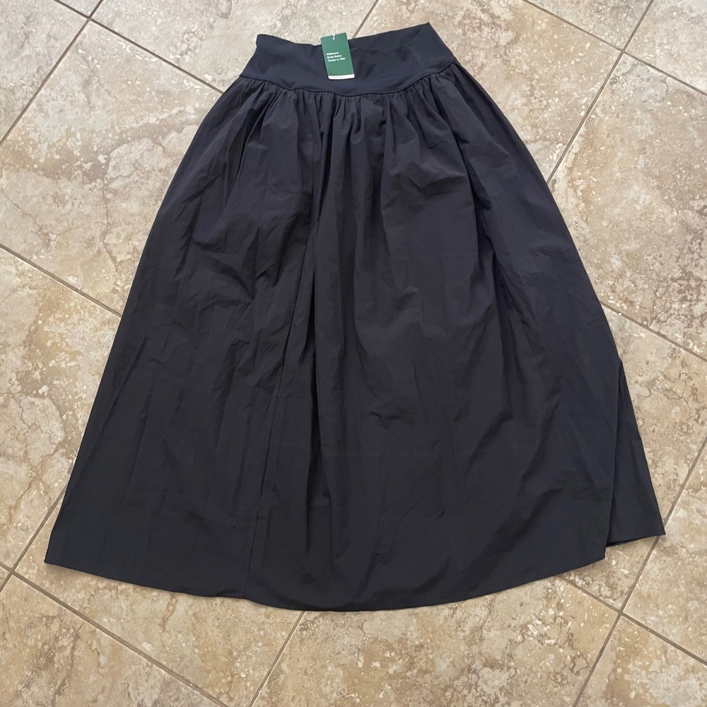 Halara Black High Waisted Pleated Maxi Skirt Athleisure Activewear New With Tags
